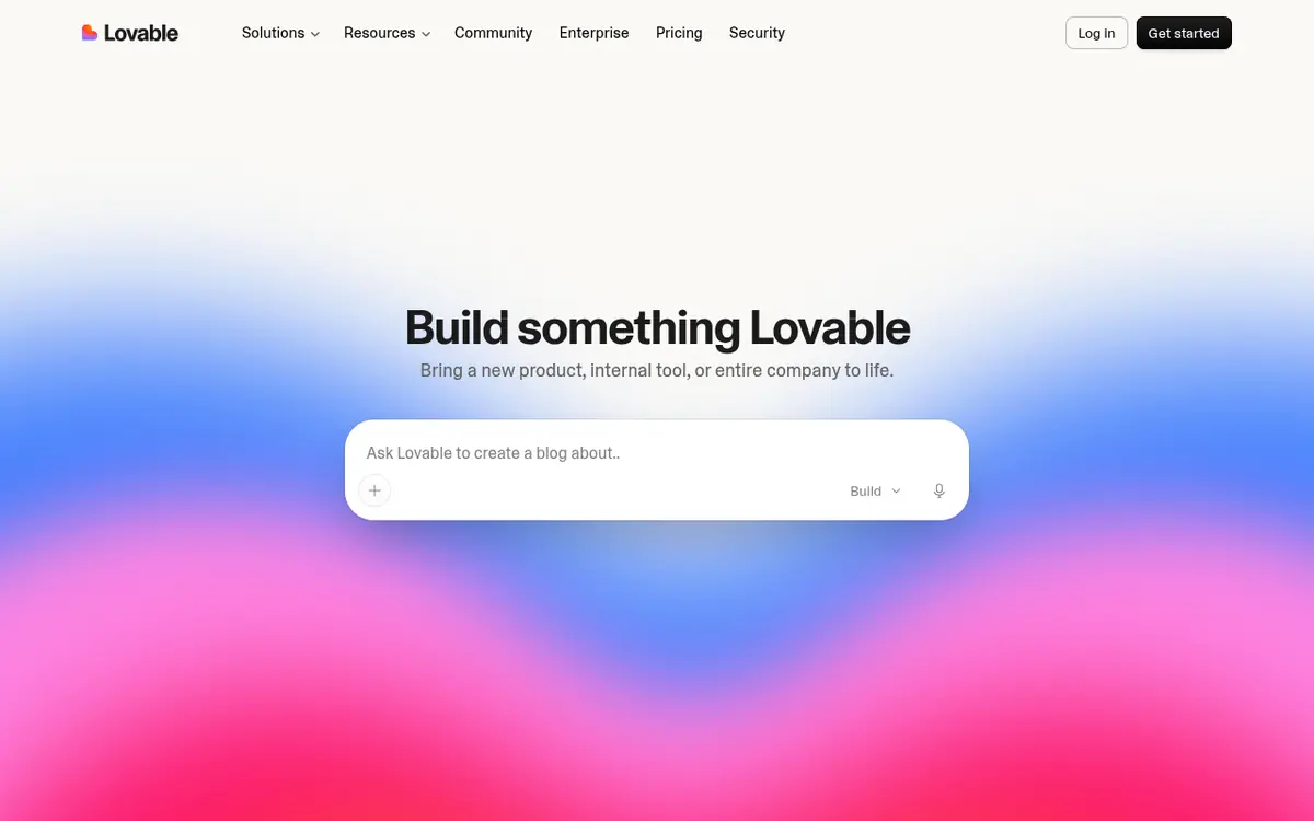 Lovable homepage screenshot
